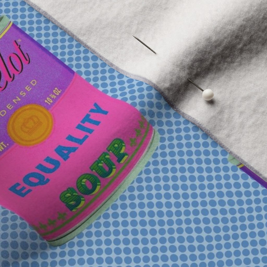 Equality Soup Cans Performance Velvet Printed Fabric by Studio Ten Design