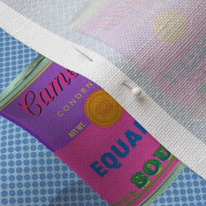 Equality Soup Cans Belgian Linen™ Printed Fabric by Studio Ten Design