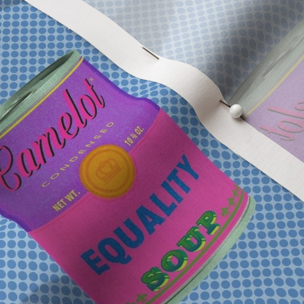 Equality Soup Cans Cotton Poplin Printed Fabric by Studio Ten Design