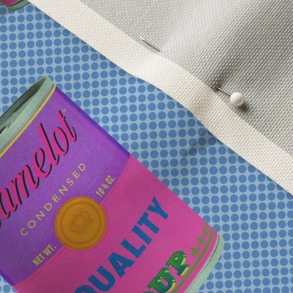Equality Soup Cans Celosia Velvet Printed Fabric by Studio Ten Design