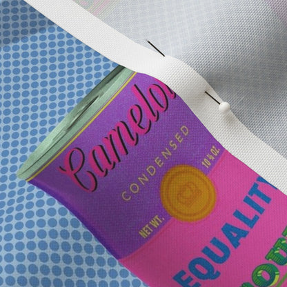 Equality Soup Cans Recycled Canvas Printed Fabric by Studio Ten Design