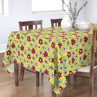 Flower Pop! Field of Daisies Square or Rectangular Tablecloth