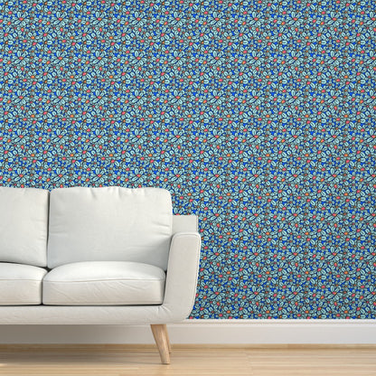 Flower Pop! Cobalt Wallpaper