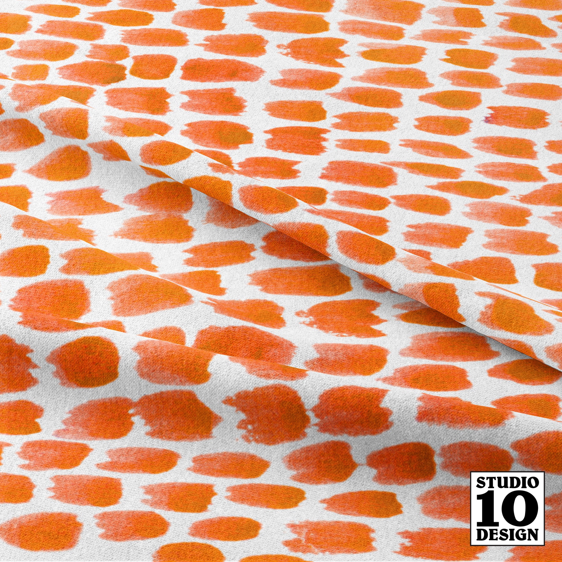 Alma Orange Printed Fabric by Studio Ten Design