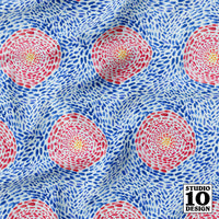 Alma Rose Red & Blue Printed Fabric