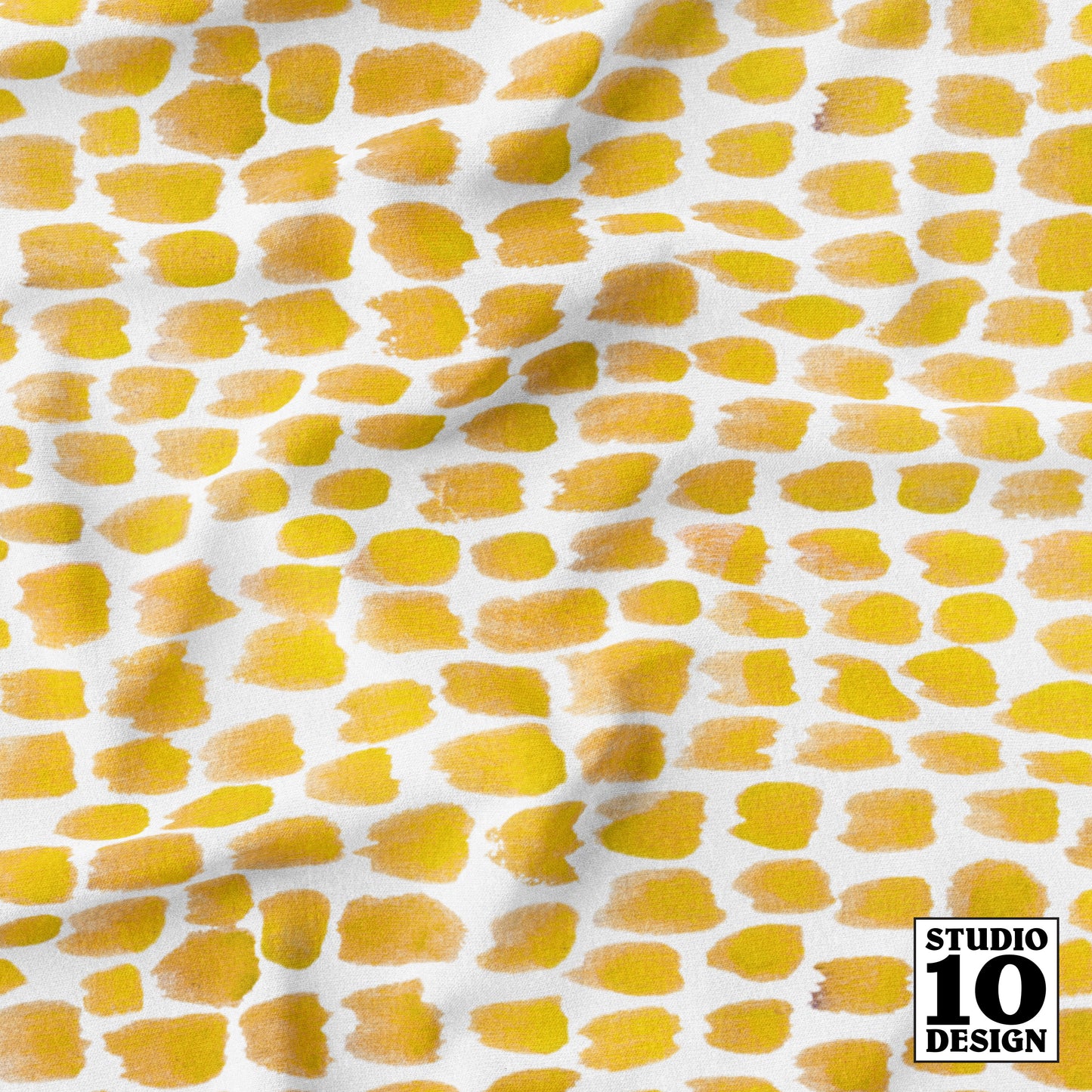Alma Yellow Printed Fabric by Studio Ten Design