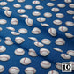 Americana Baseballs on Blue Printed Fabric by Studio Ten Design