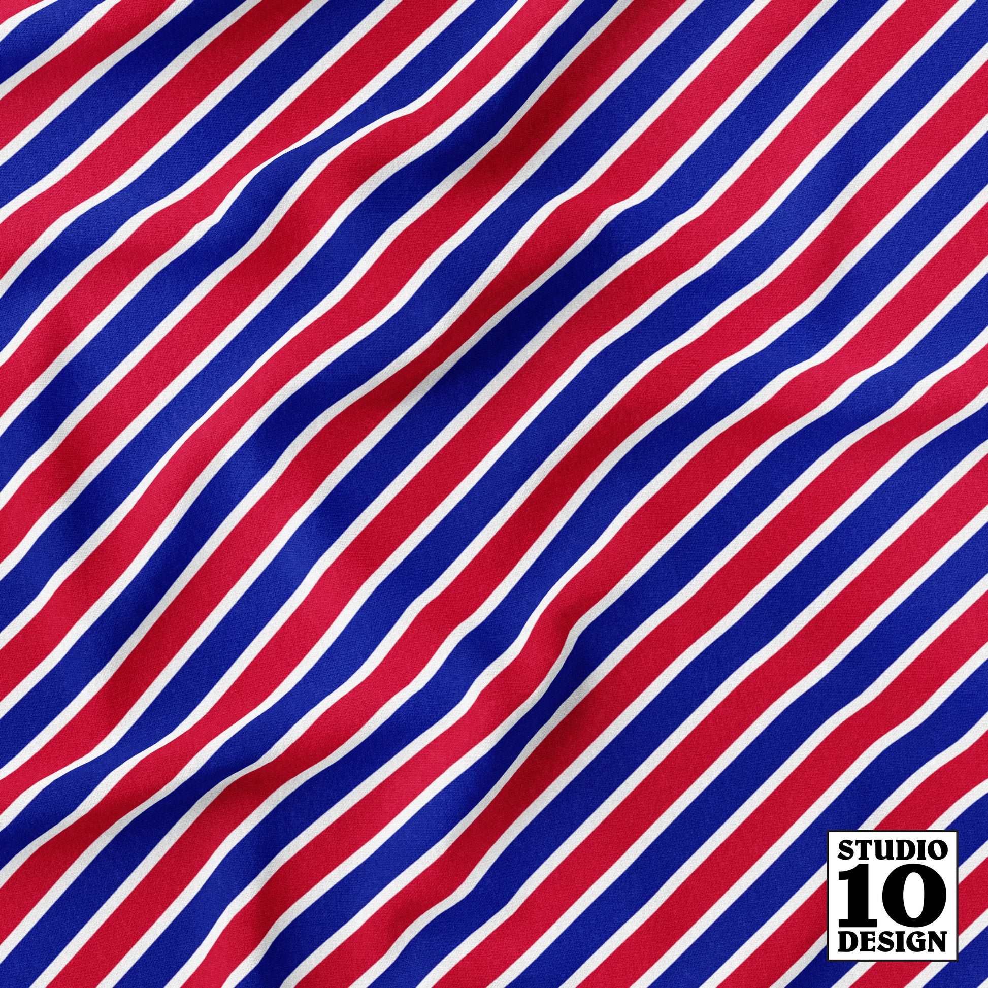 Americana Stripes Printed Fabric by Studio Ten Design