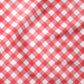 Ants at the Picnic, Red Bias Gingham Printed Fabric by Studio Ten Design