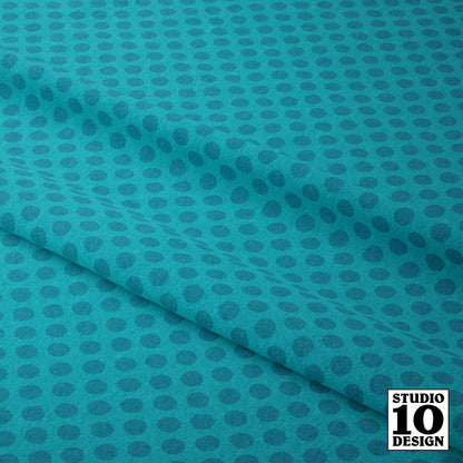 Ben Day Dots, Aqua Printed Fabric by Studio Ten Design