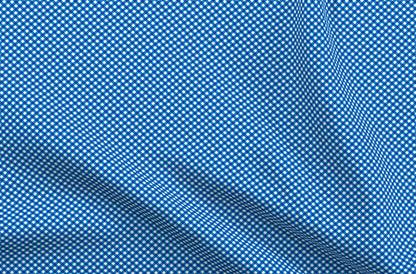 Gingham Style Bluebell Small Bias Printed Fabric by Studio Ten Design