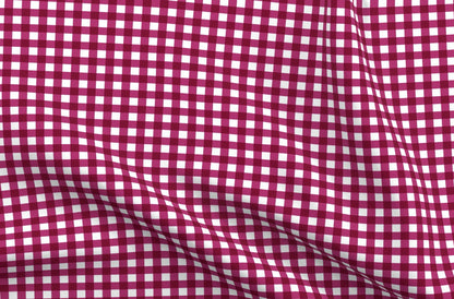 Gingham Style Bubble Gum Large Straight Printed Fabric by Studio Ten Design