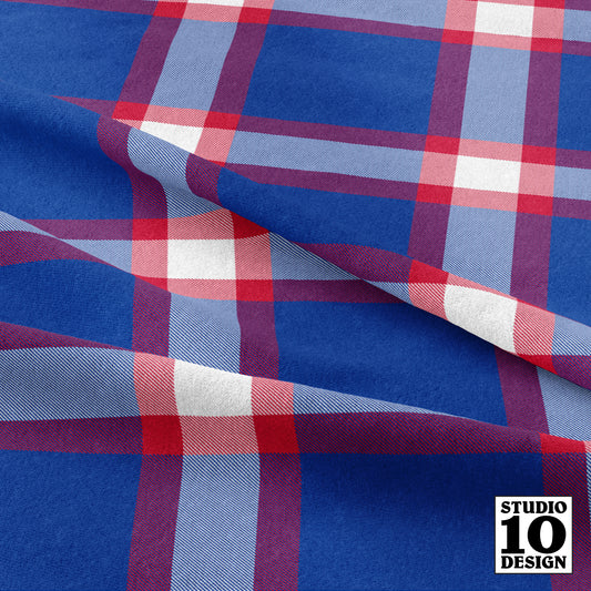 Team Plaid Buffalo Bills Football Printed Fabric by Studio Ten Design