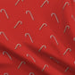 Candy Canes on Solid Red Printed Fabric by Studio Ten Design