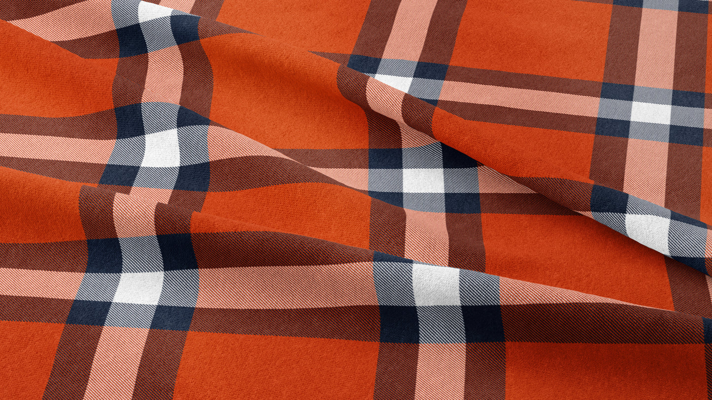 Team Plaid Chicago Bears Football Printed Fabric by Studio Ten Design