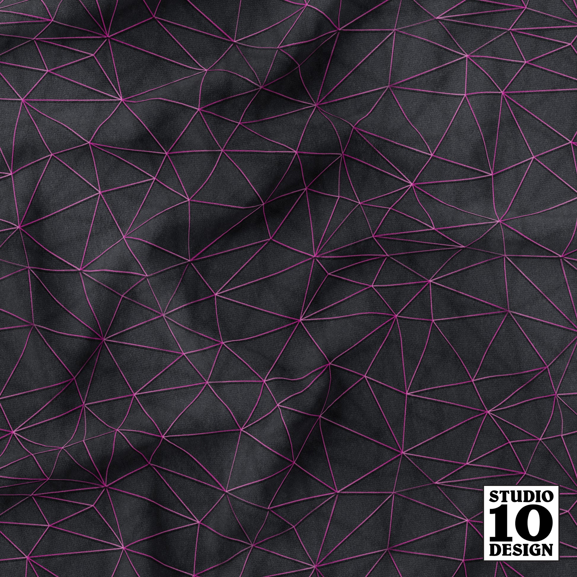 Constellation: Pink Printed Fabric by Studio Ten Design