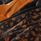 Royal Crowns Carrot+Black Printed Fabric by Studio Ten Design