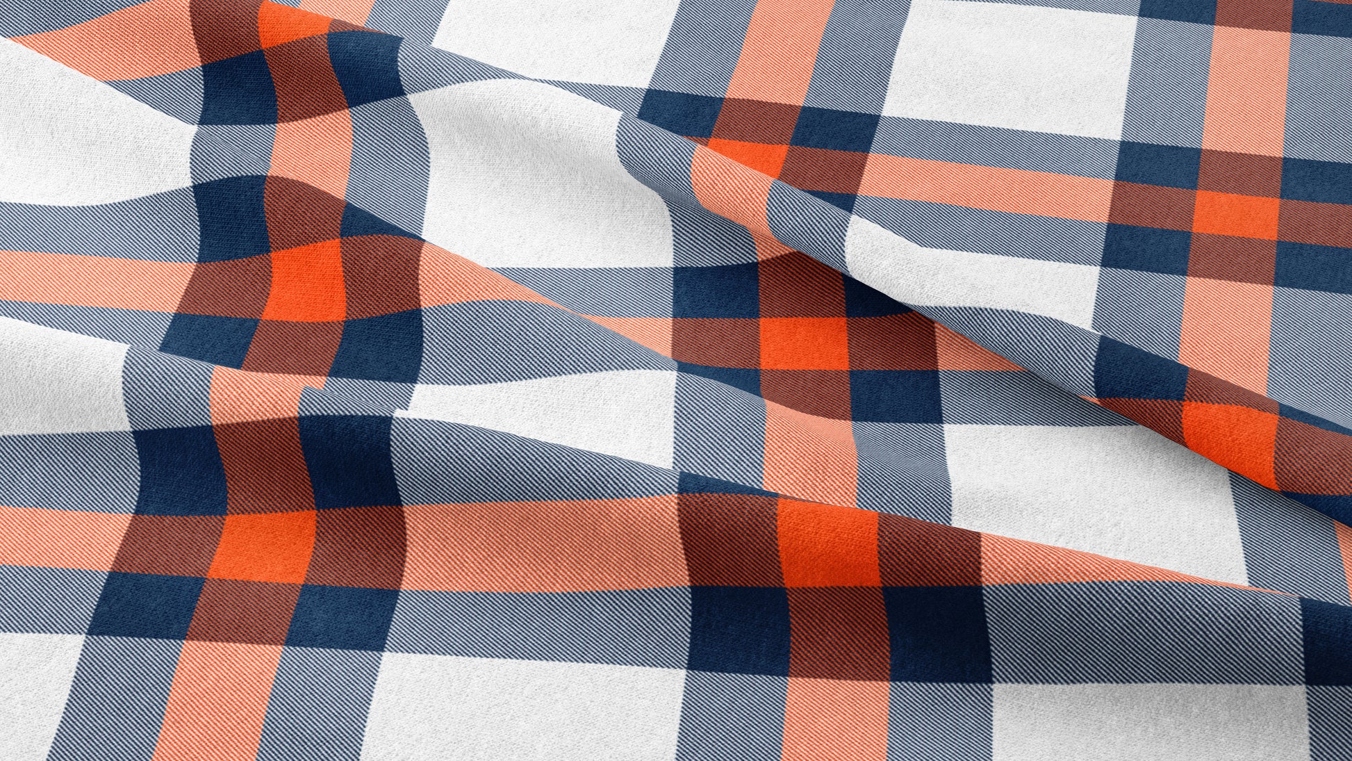 Team Plaid Denver Broncos Football Printed Fabric by Studio Ten Design