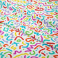 Doodle Multicolor+White Printed Fabric by Studio Ten Design