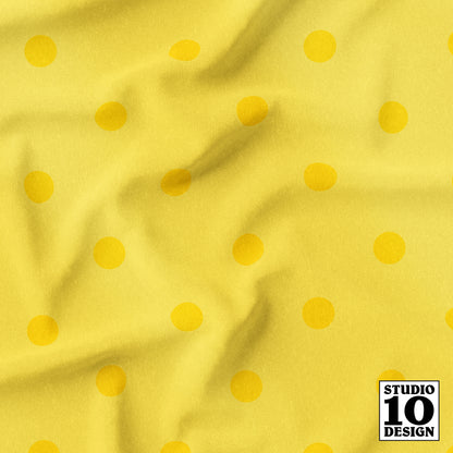 Butter Yellow Dots Printed Fabric by Studio Ten Design