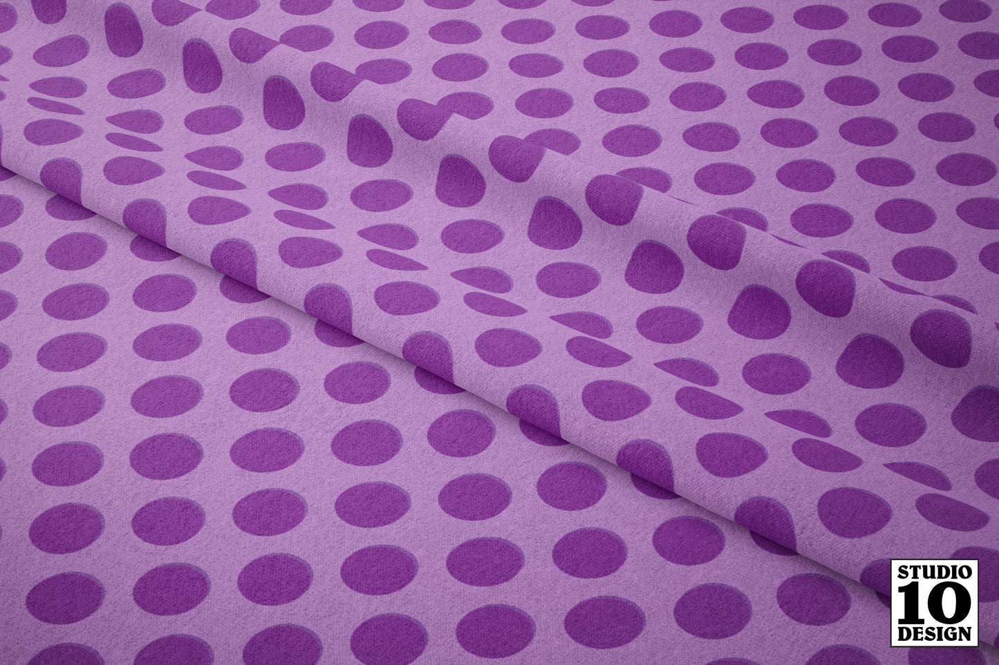 Purple 3D Dots Printed Fabric by Studio Ten Design