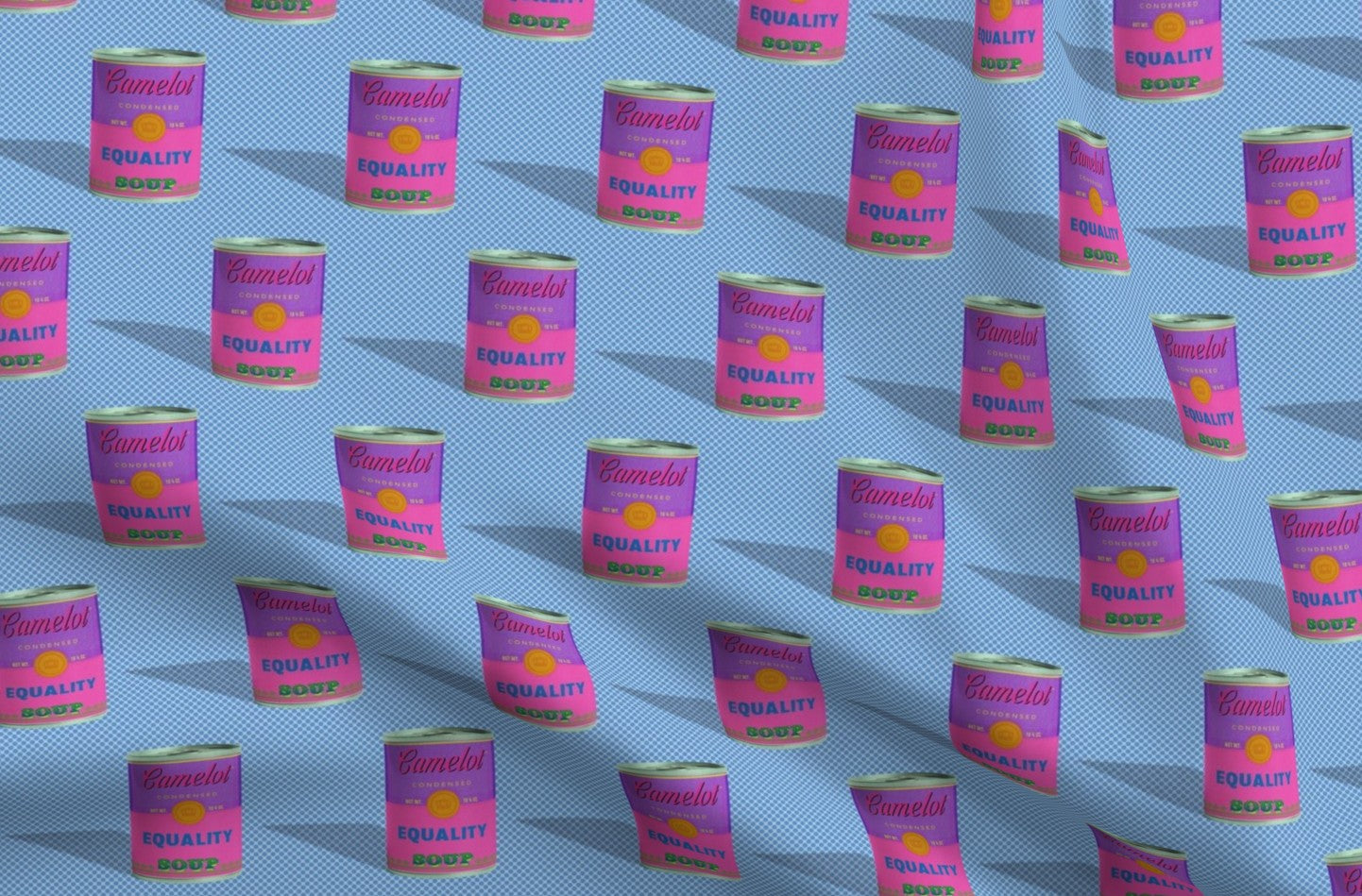 Equality Soup Cans Printed Fabric by Studio Ten Design