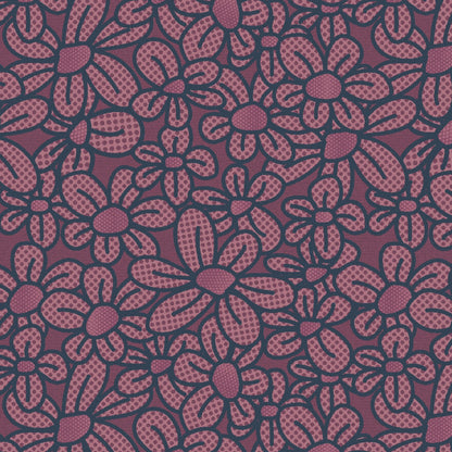 Flower Pop! Jacquard Fabric - Berry Outdoor Large Scale