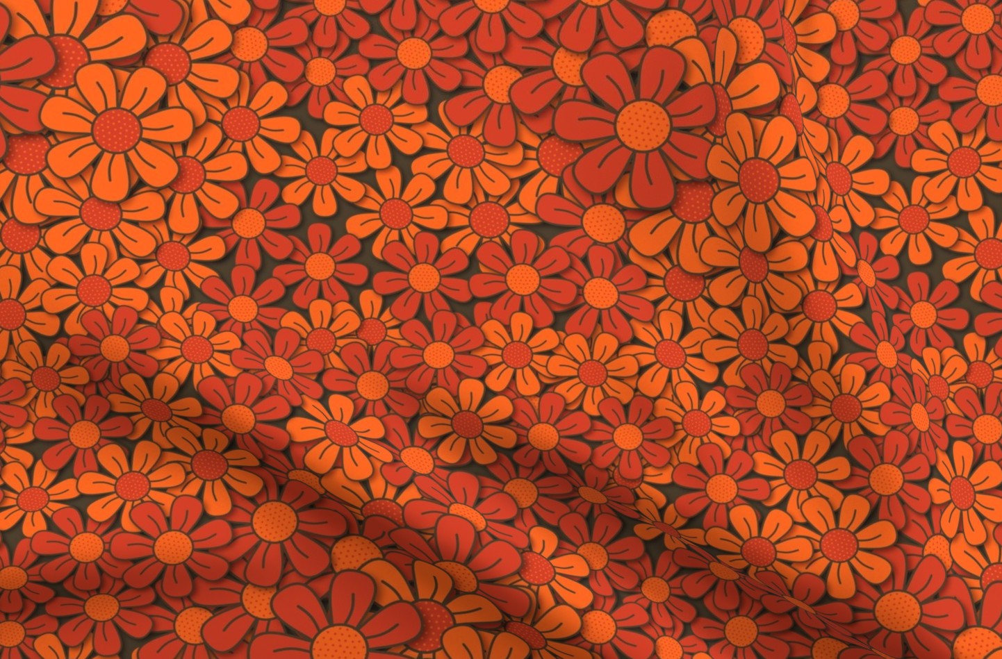 Flower Pop! No. 4 Printed Fabric by Studio Ten Design