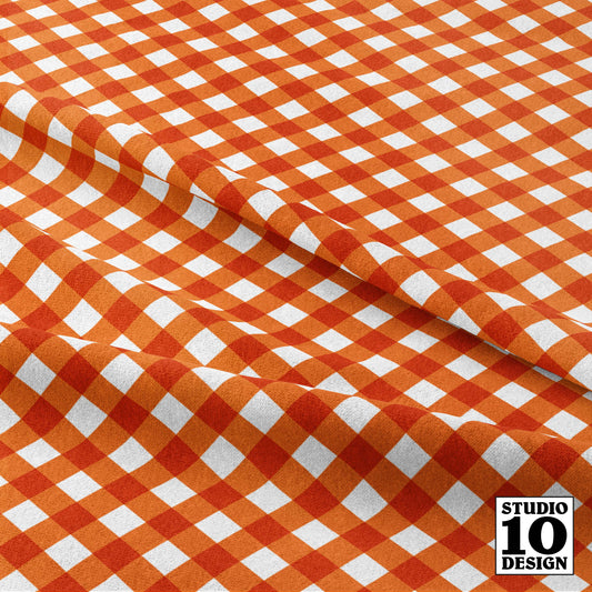 Gingham Style Carrot Small Bias Printed Fabric by Studio Ten Design