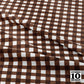 Gingham Style Cinnamon Small Straight Printed Fabric by Studio Ten Design