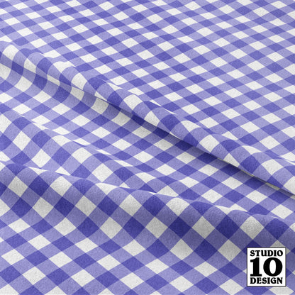 Gingham Style Lilac Small Bias Printed Fabric by Studio Ten Design