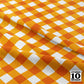Gingham Style Marigold Large Bias Printed Fabric by Studio Ten Design
