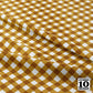 Gingham Style Mustard Small Bias Printed Fabric by Studio Ten Design