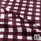 Gingham Style Wine Large Straight Printed Fabric by Studio Ten Design