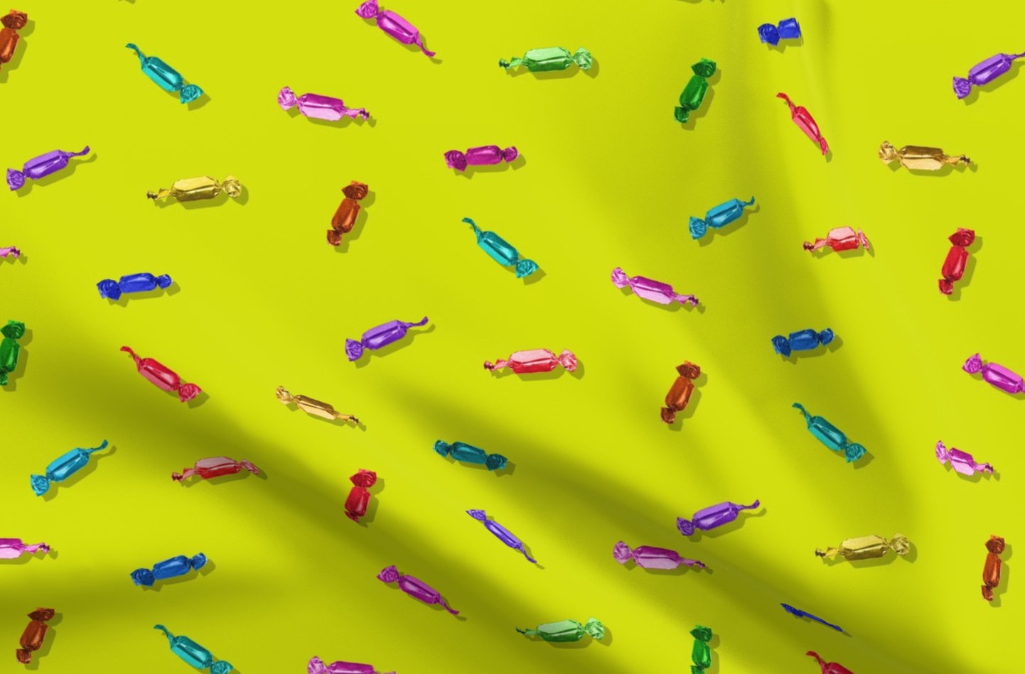 Hard Candy, Solid Chartreuse Printed Fabric by Studio Ten Design