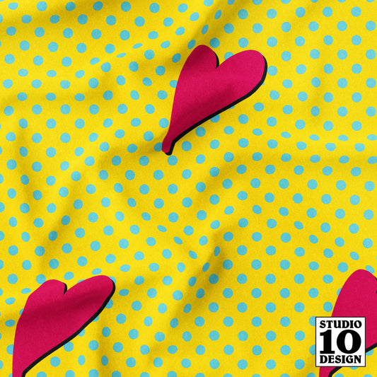 Hearts & Dots Printed Fabric by Studio Ten Design