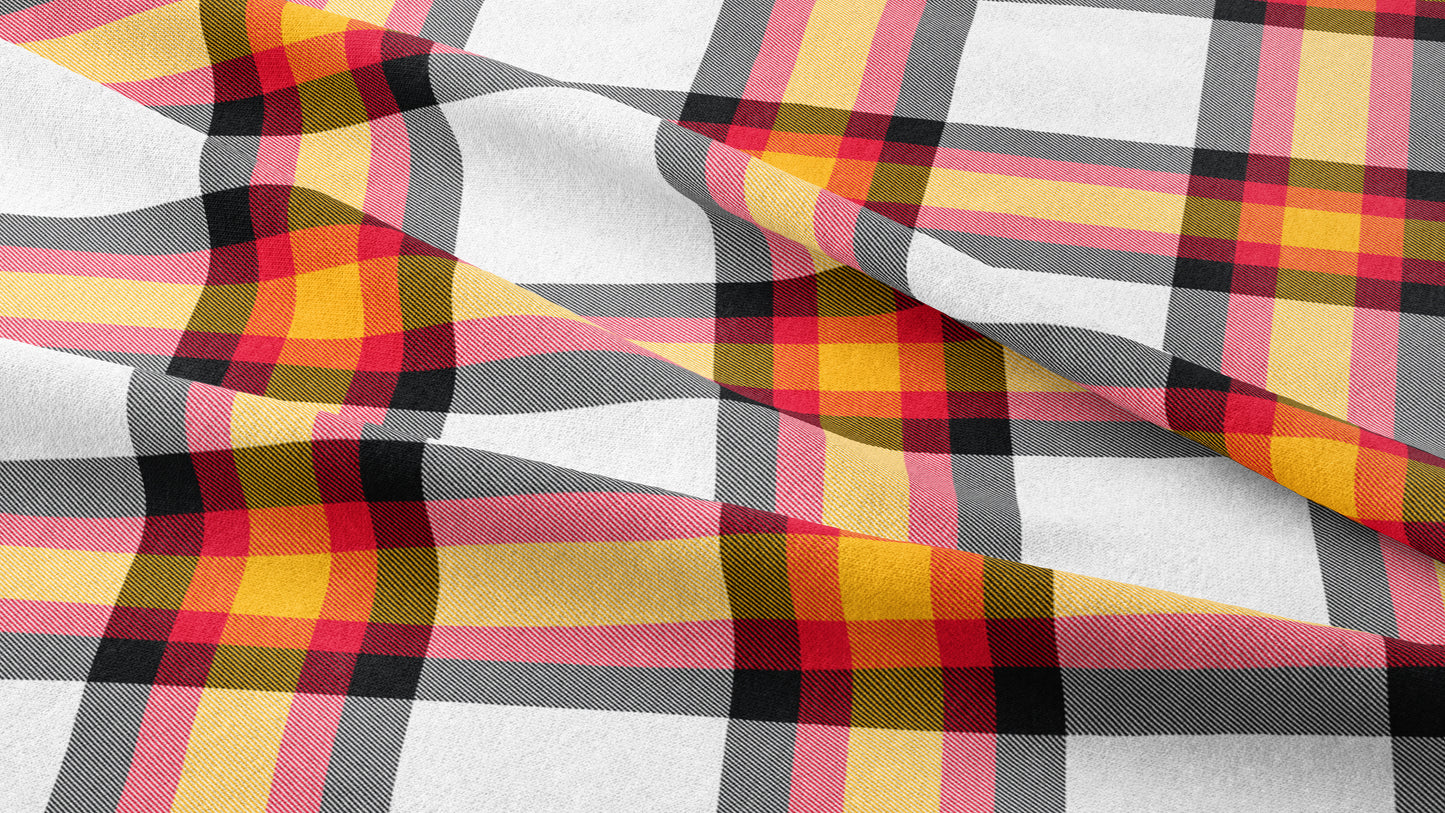 Team Plaid Kansas City Chiefs Football Printed Fabric by Studio Ten Design