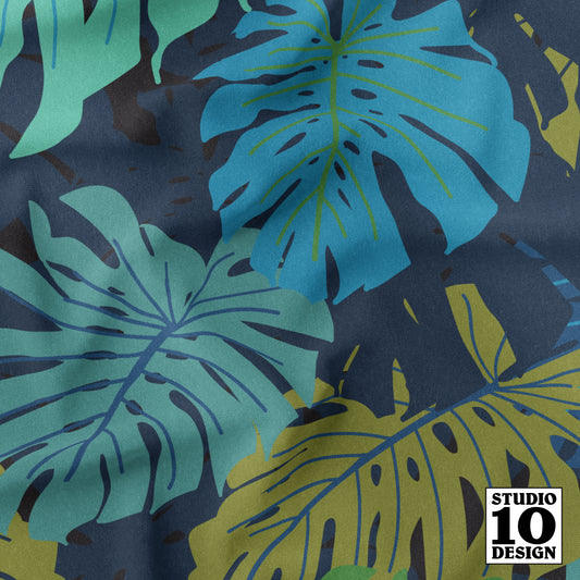 Monstera Madness Day Printed Fabric by Studio Ten Design