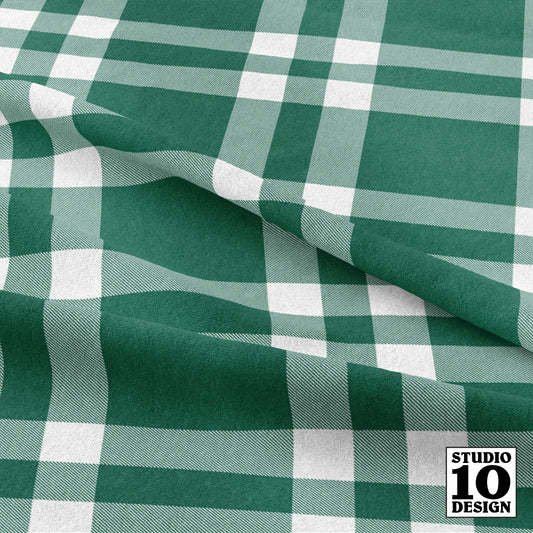 Team Plaid New York Jets Football Printed Fabric by Studio Ten Design