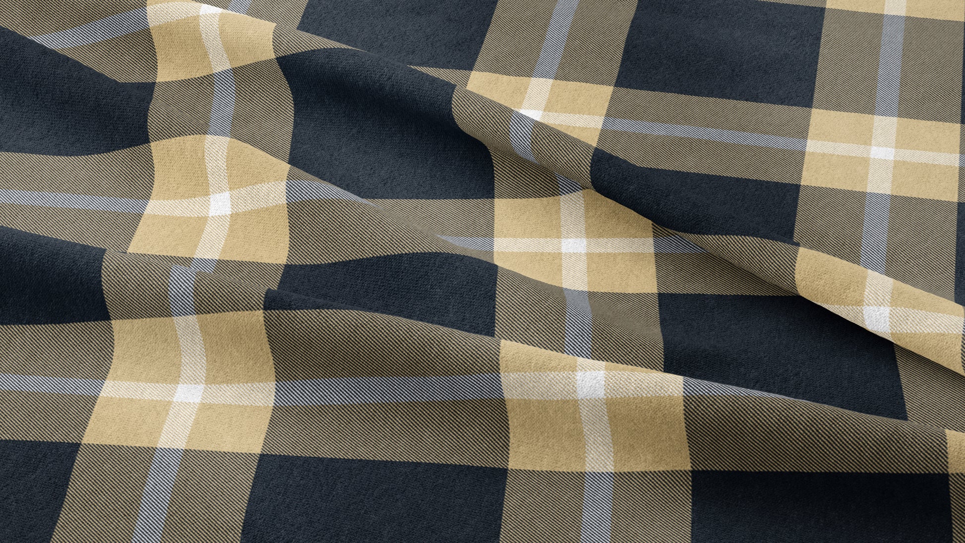 Team Plaid New Orleans Saints Football Printed Fabric by Studio Ten Design