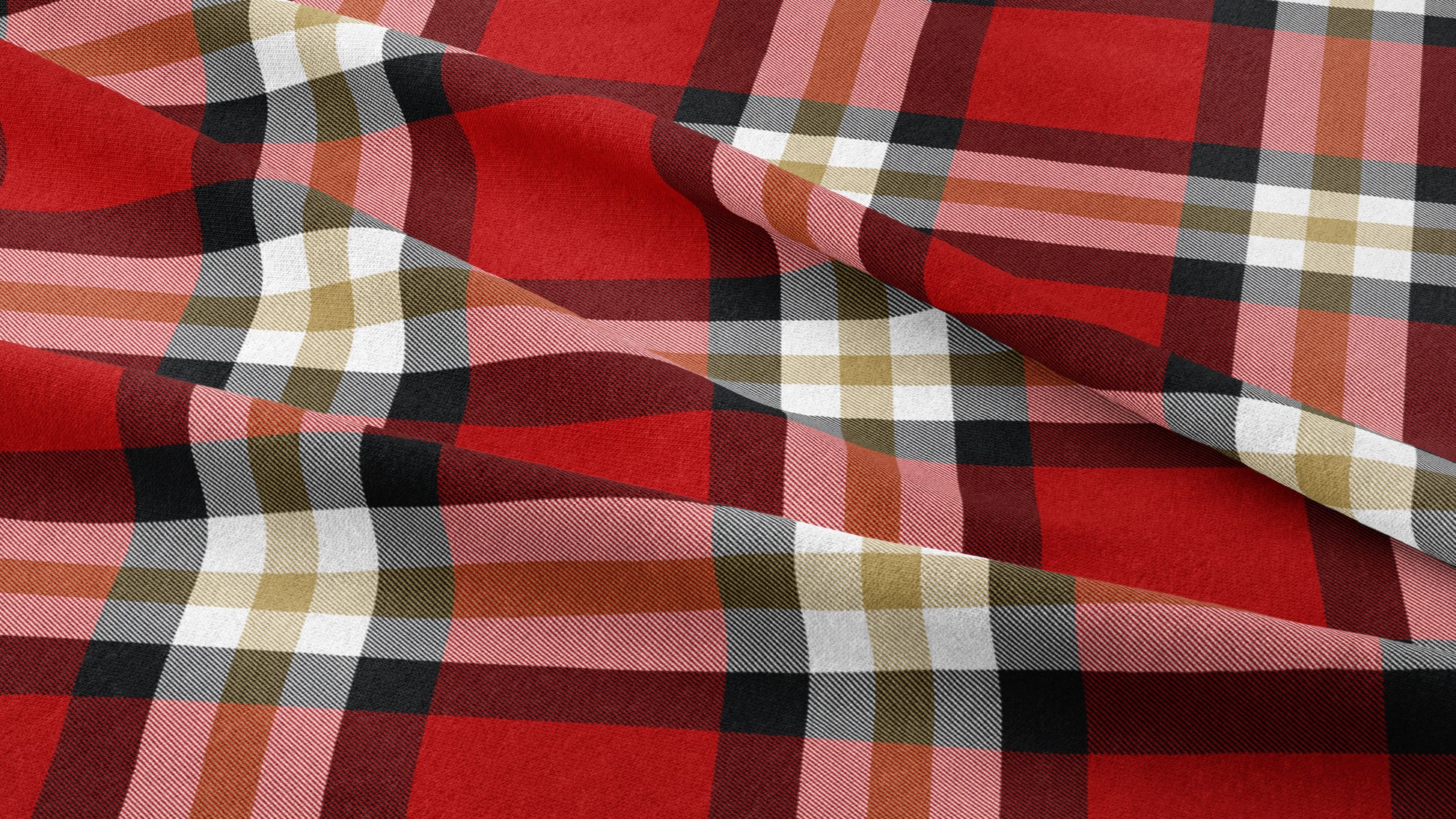 Team Plaid San Francisco 49ers Football Printed Fabric by Studio Ten Design