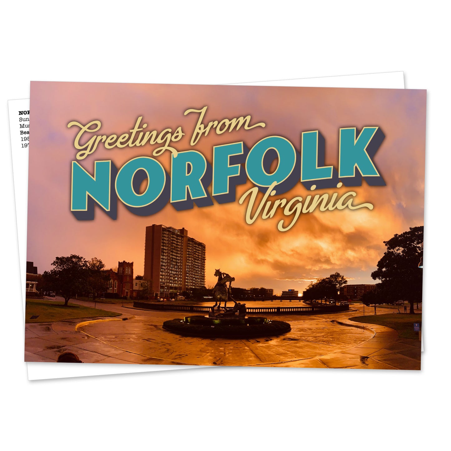 Saludos desde Norfolk, VA Postal