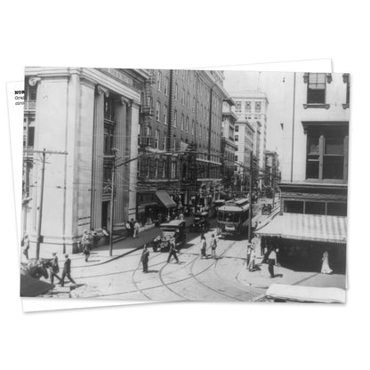 Vintage Norfolk, VA (1915) Postal: Granby en Main Street
