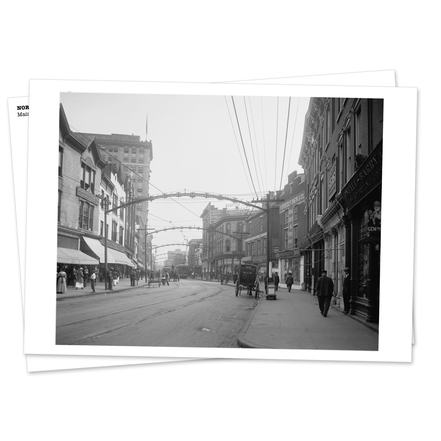 Vintage Norfolk, VA Postal: Main Street c. 1910-1920