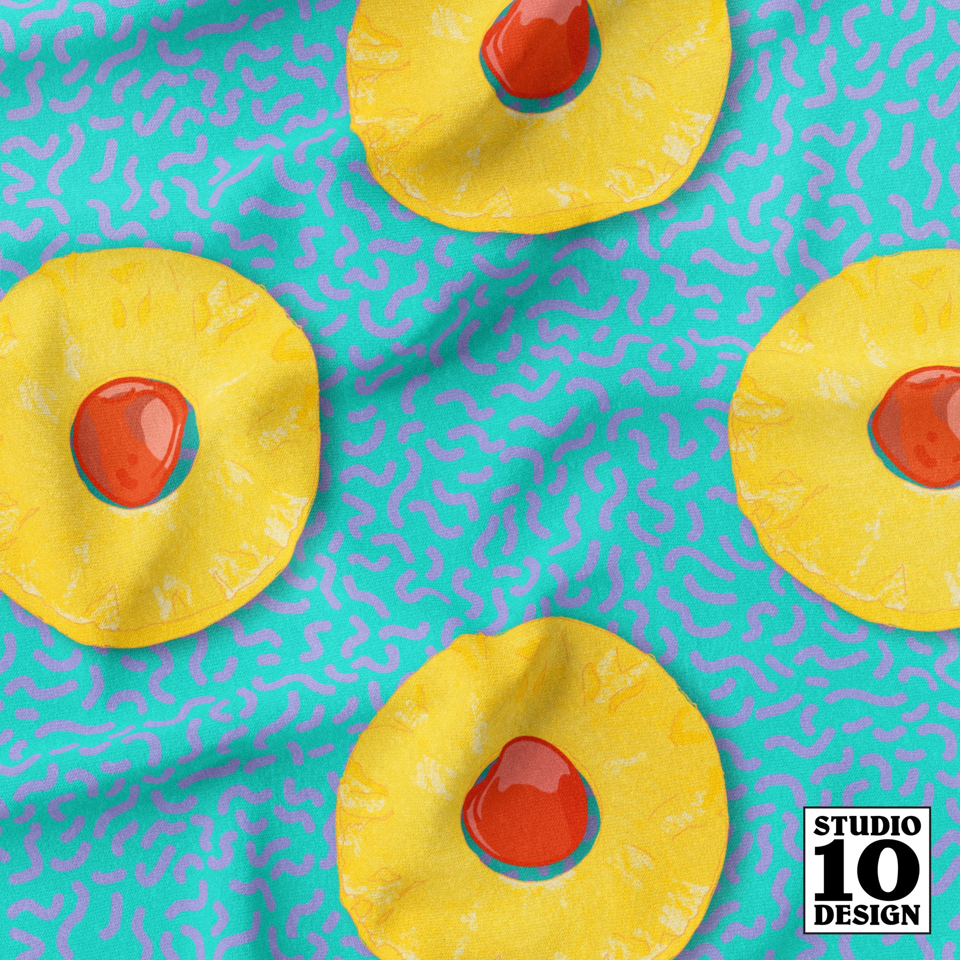 Pineapple Rings Printed Fabric by Studio Ten Design