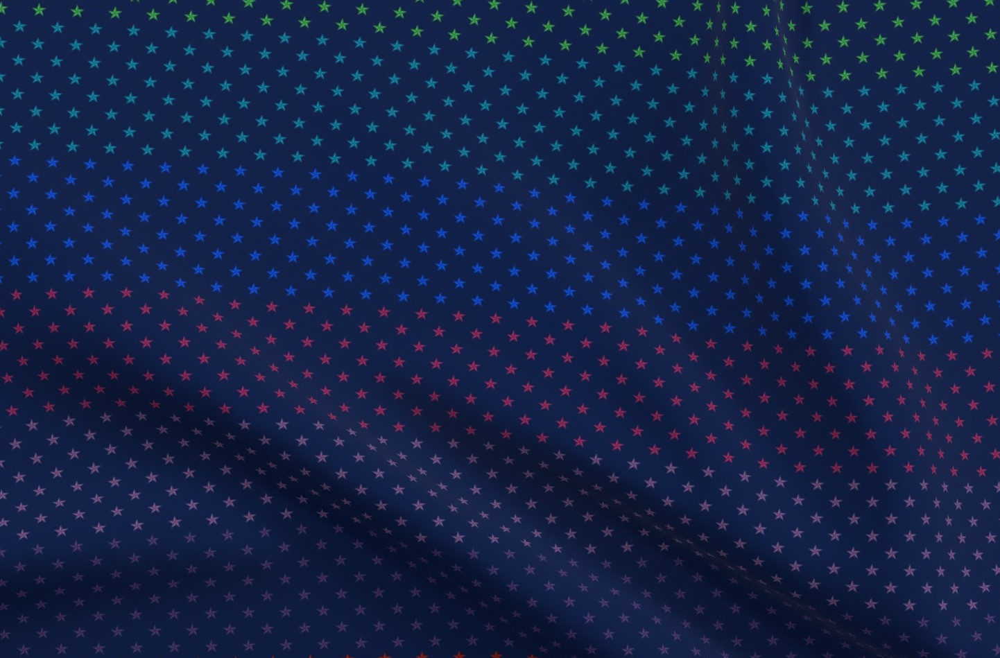 Pride Stars (Dark Blue) Printed Fabric by Studio Ten Design