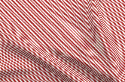 Red & White Candy Cane Stripe Printed Fabric by Studio Ten Design
