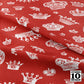 Royal Crowns White+Poppy Red Printed Fabric by Studio Ten Design