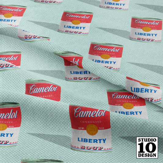 Liberty Soup Cans Printed Fabric by Studio Ten Design