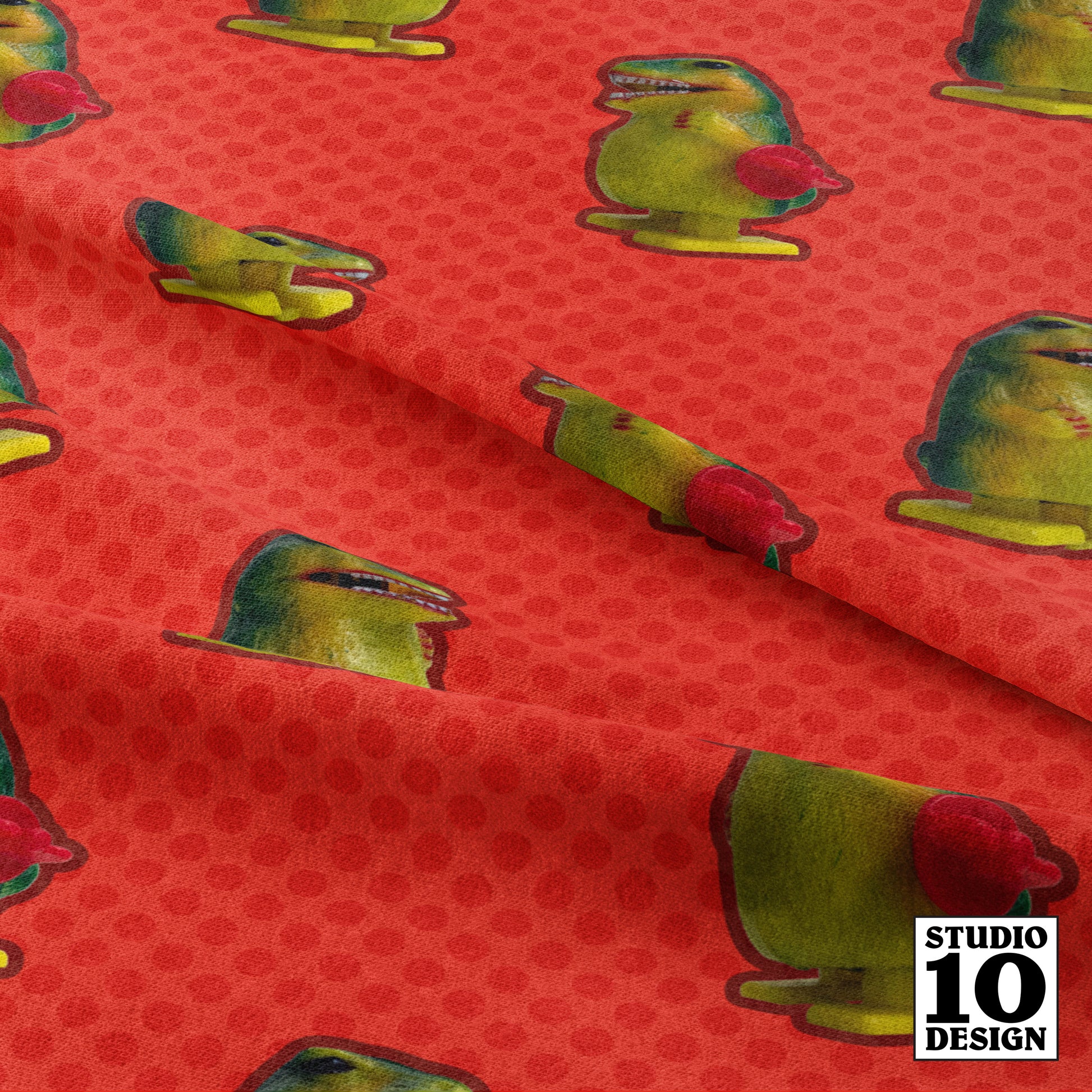 Sparky Red Printed Fabric by Studio Ten Design